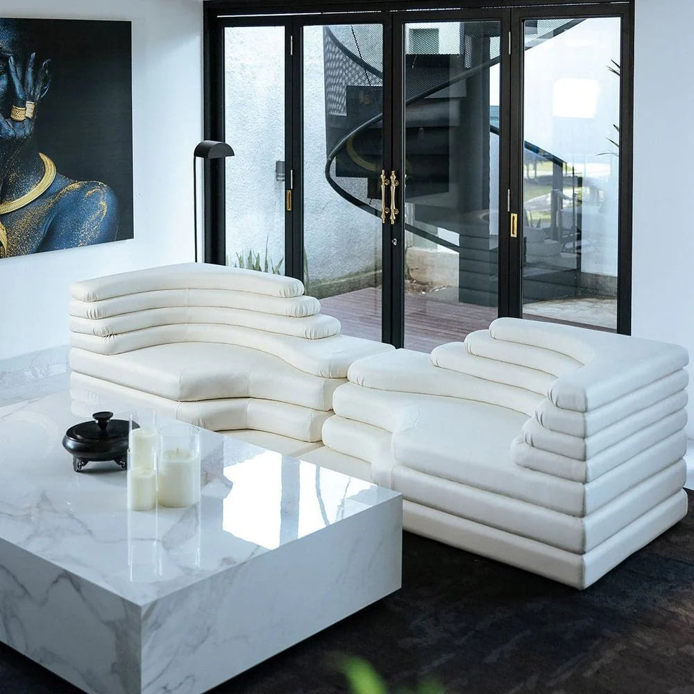 White Right-Side Sofa