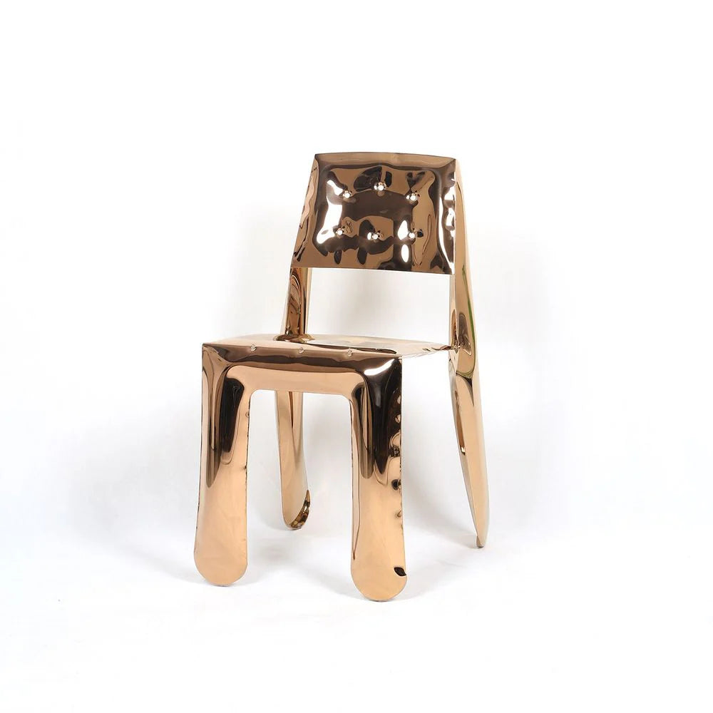 Rose Gold-Tone Stainless Steel Dining Chair