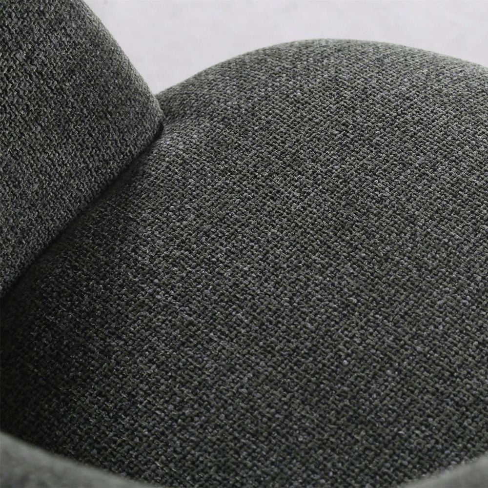 Green Linen Swivel Chair