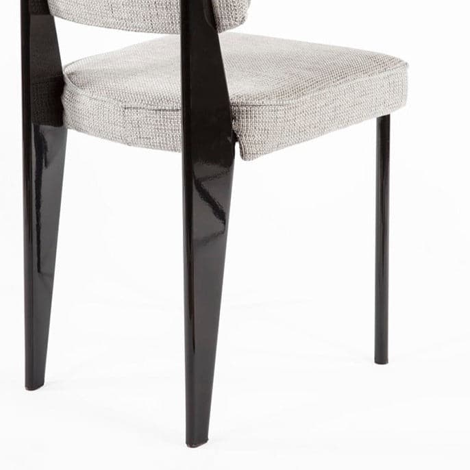 Grey Fabric and Metal Dining Chair