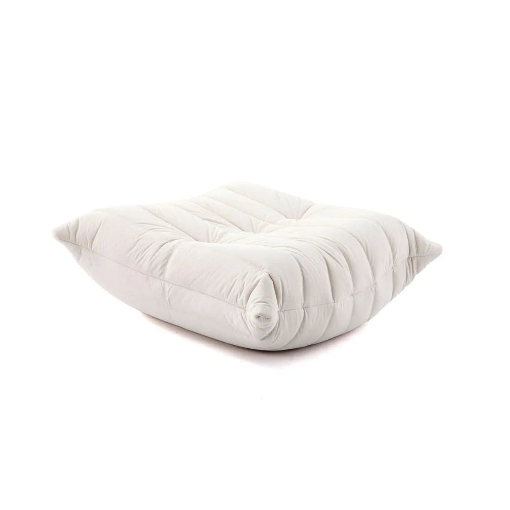 Beige Velvet Ottoman – FYS0534BGE