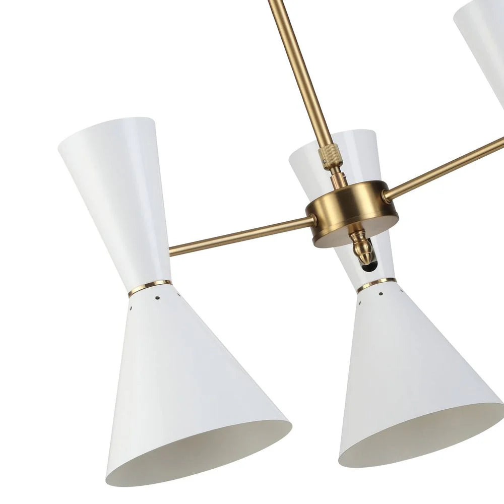 Matte White Steel Chandelier