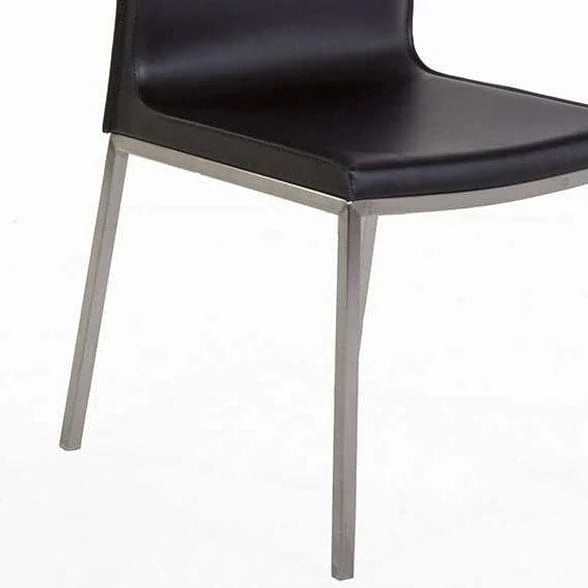 Black Stainless Steel and Iron Side Chair