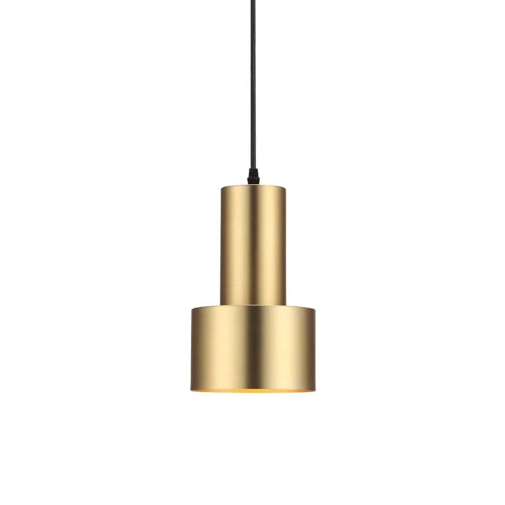 Brass-Tone Steel Pendant Light – LBC083BRASS
