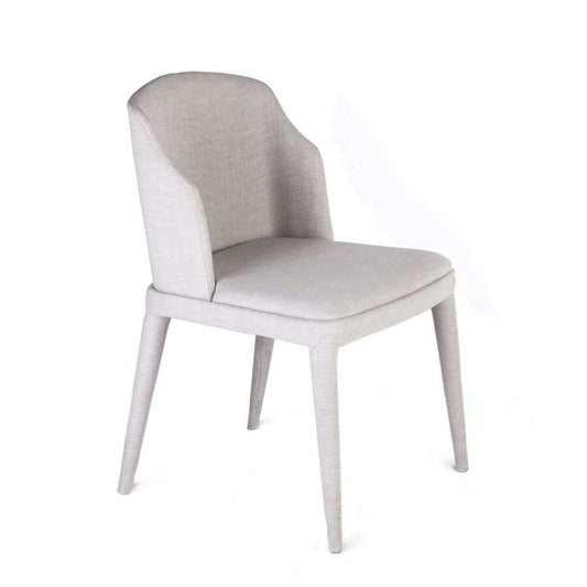 Light Grey Iron and Fabric Side Chair