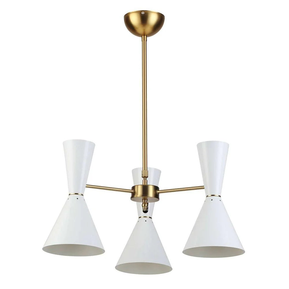 Matte White Steel Chandelier