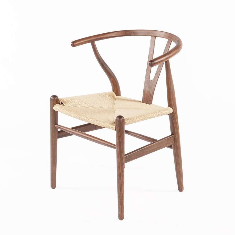 Natural Walnut and Paper Cord Chair
