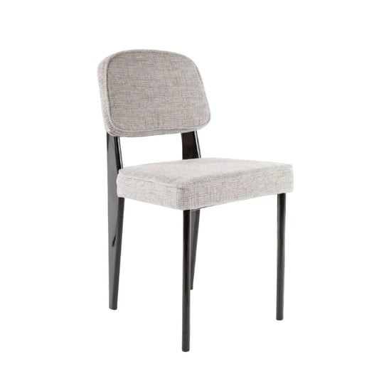 Grey Fabric and Metal Dining Chair