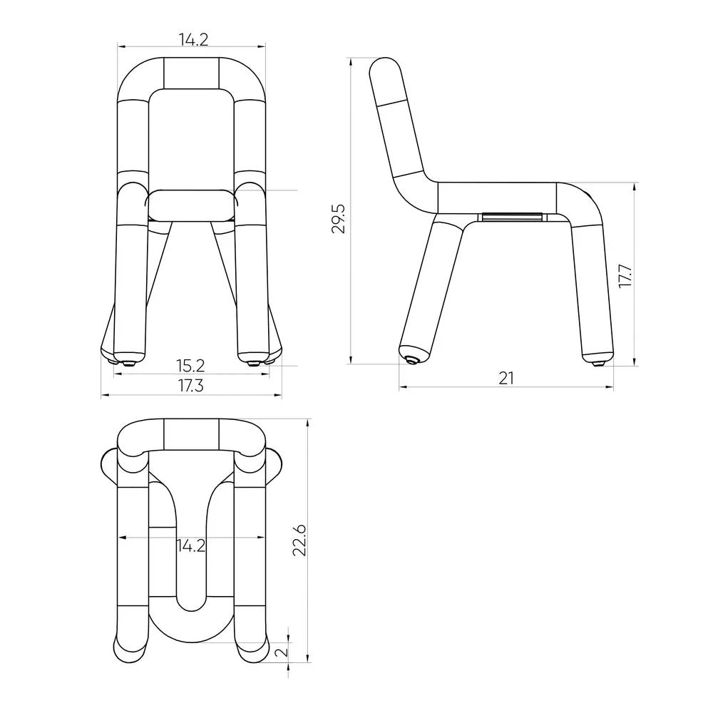 White Fabric Dining Side Chair