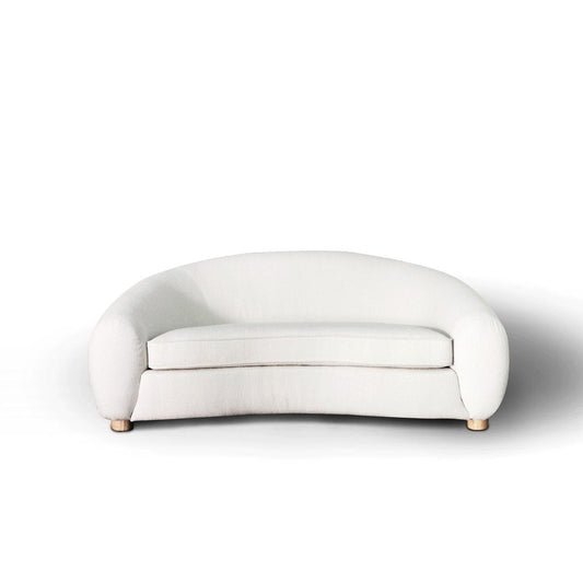 Boucle and Acrylic Sofa, 71-Inch