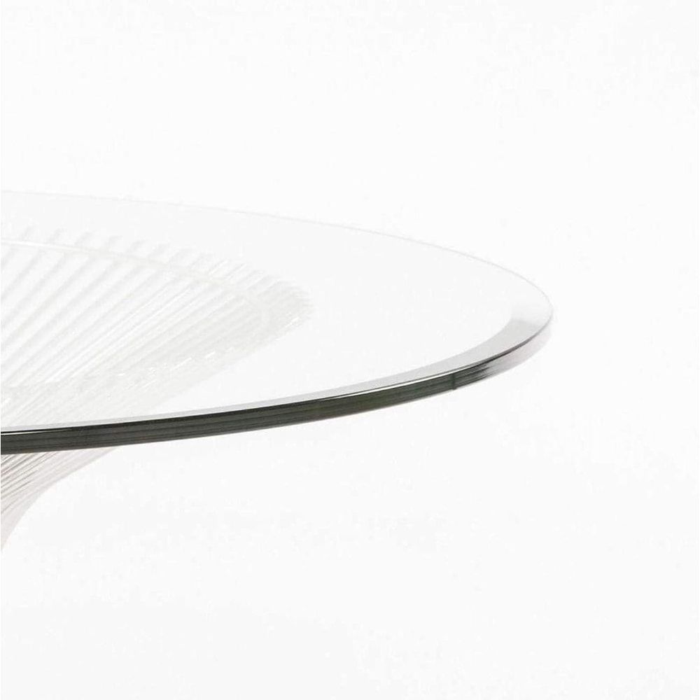 Stainless Steel and Glass Coffee Table