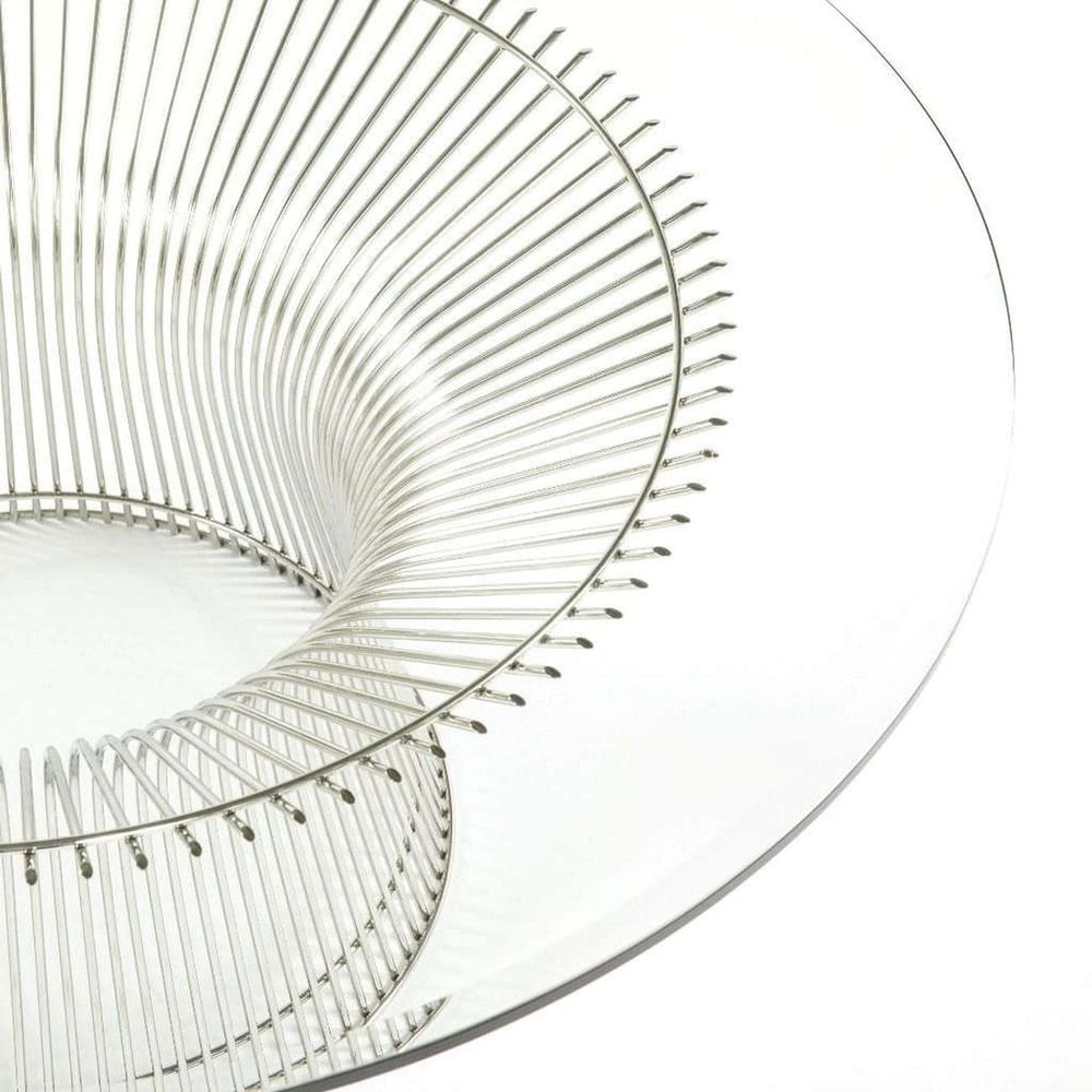 Stainless Steel and Glass Coffee Table