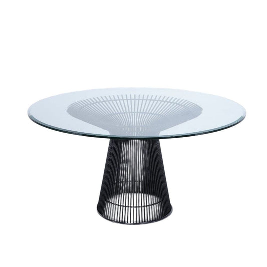 Clear Stainless Steel and Glass Dining Table – FB9688GLSBLK