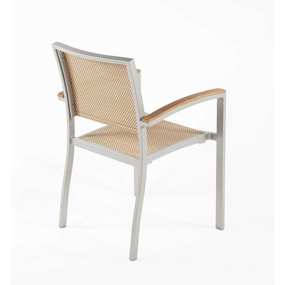 Beige Aluminum Dining Chair