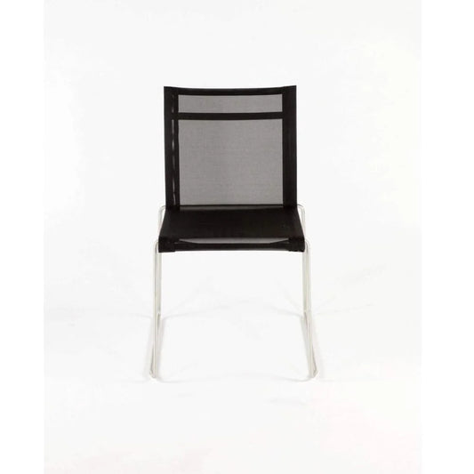 Black Stainless Steel Side Chair