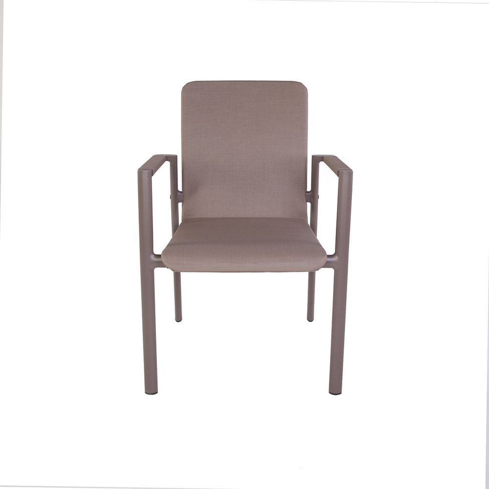 Taupe Aluminum Armchair