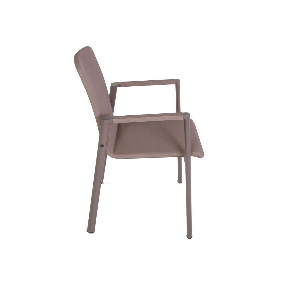 Taupe Aluminum Armchair