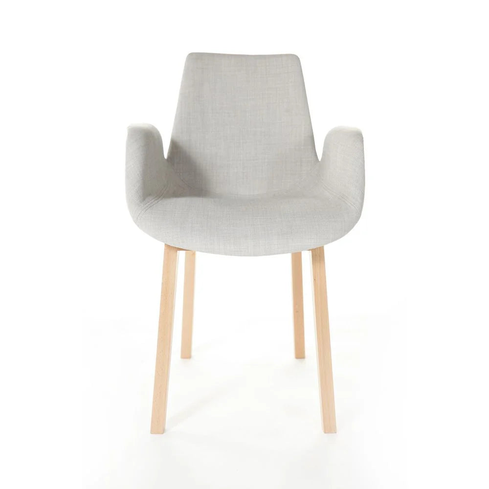 Grey Beech and Fabric Dining Chair
