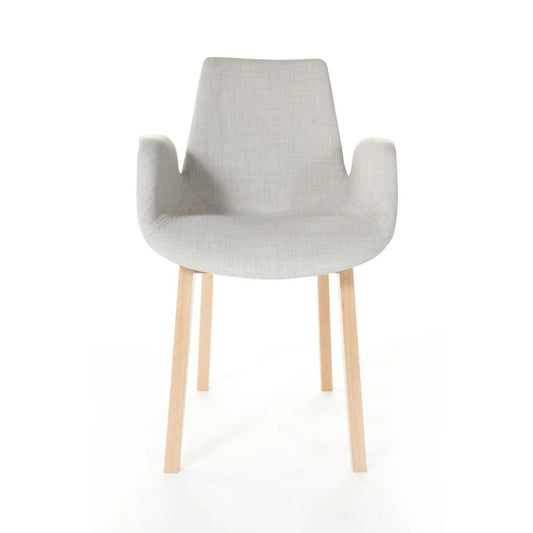 Grey Beech and Fabric Dining Chair