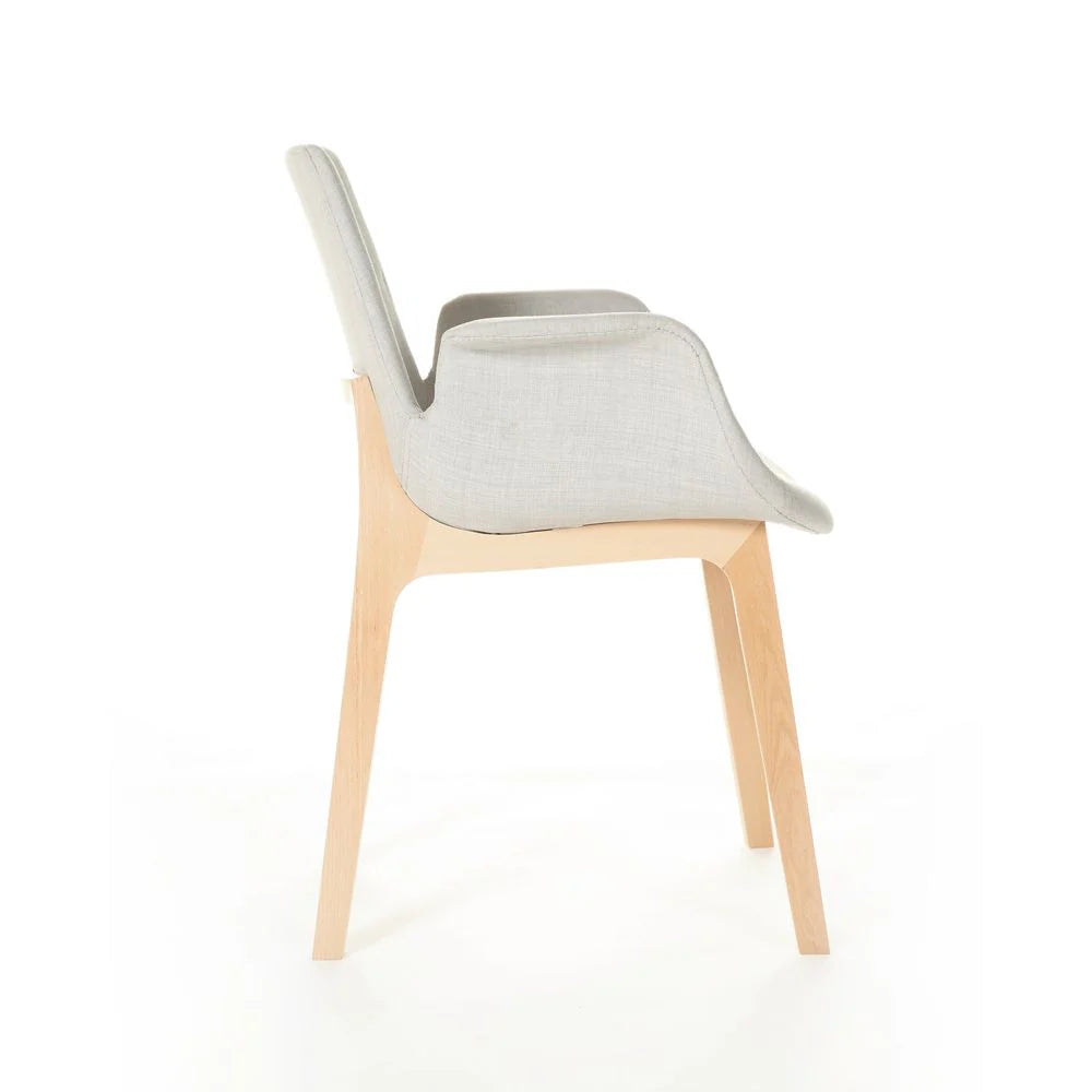 Grey Beech and Fabric Dining Chair