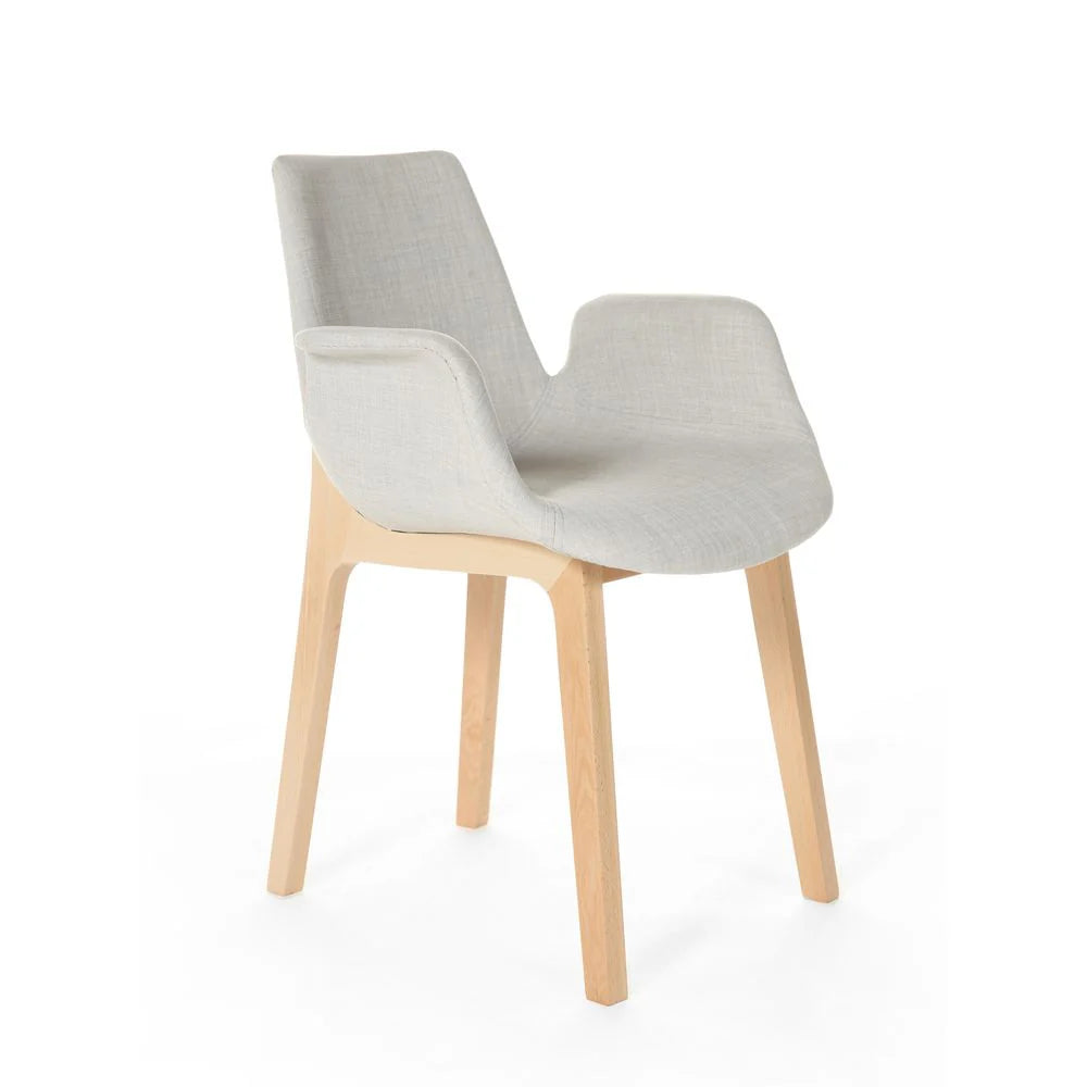 Grey Beech and Fabric Dining Chair
