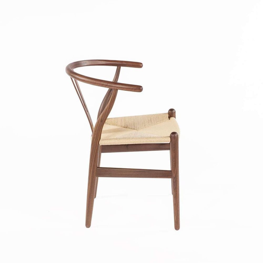 Natural Walnut and Paper Cord Chair