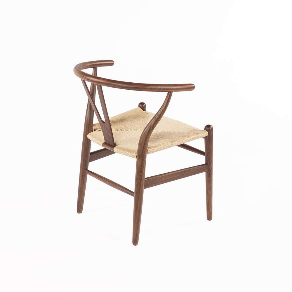 Natural Walnut and Paper Cord Chair