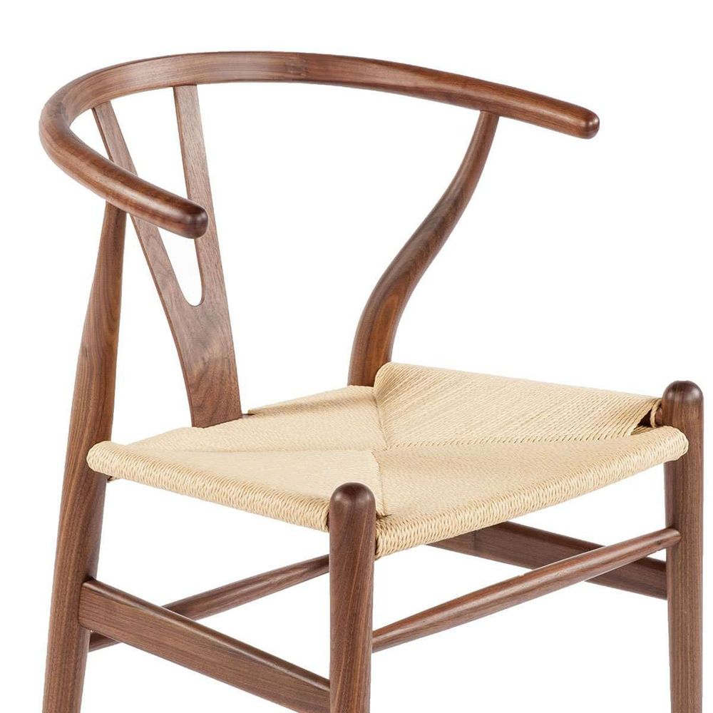 Natural Walnut and Paper Cord Chair