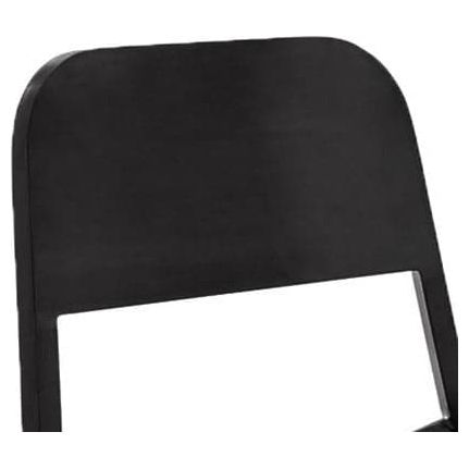 Matte Black Stainless Steel Dining Chair