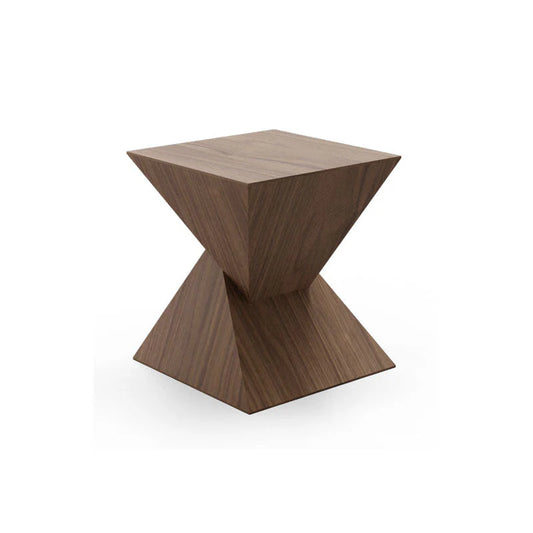 Walnut Veneer Side Table, 16.5-Inch