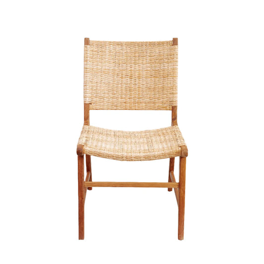 Natural Teak and Rattan Dining Chair – FL1024