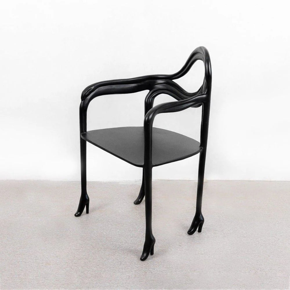 Black Aluminum Armchair