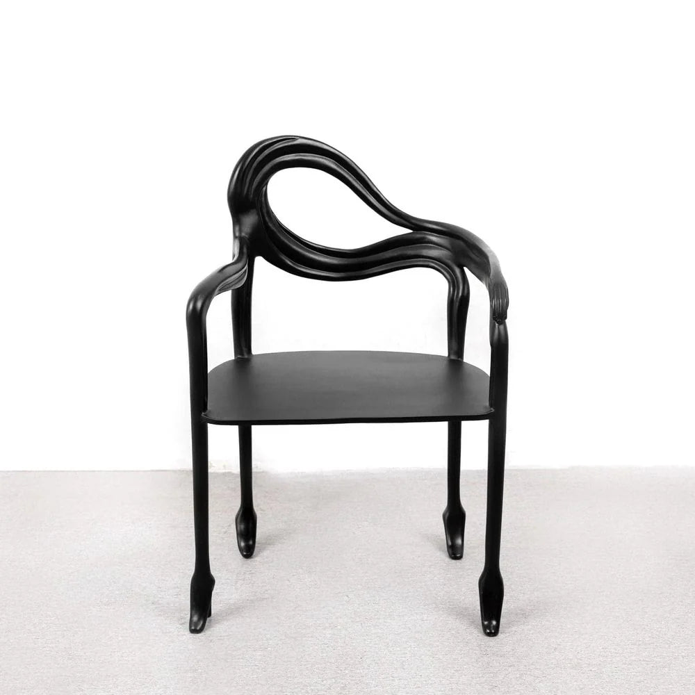 Black Aluminum Armchair