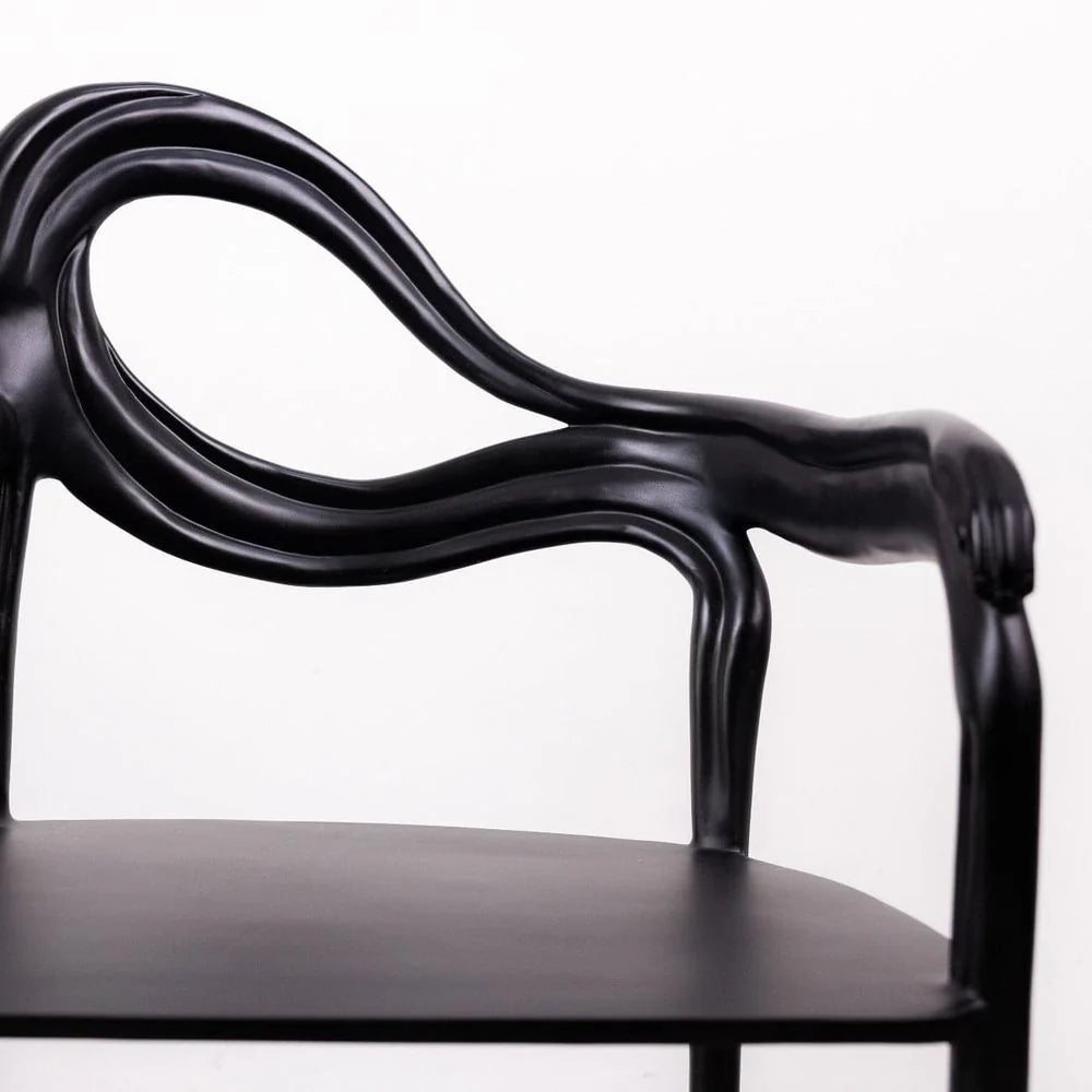 Black Aluminum Armchair