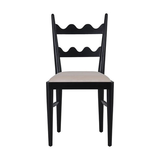Black Acacia and Fabric Dining Chair – FL1056BLK-NEW