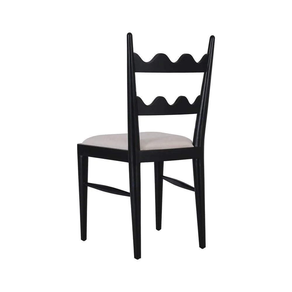 Black Acacia and Fabric Dining Chair – FL1056BLK-NEW