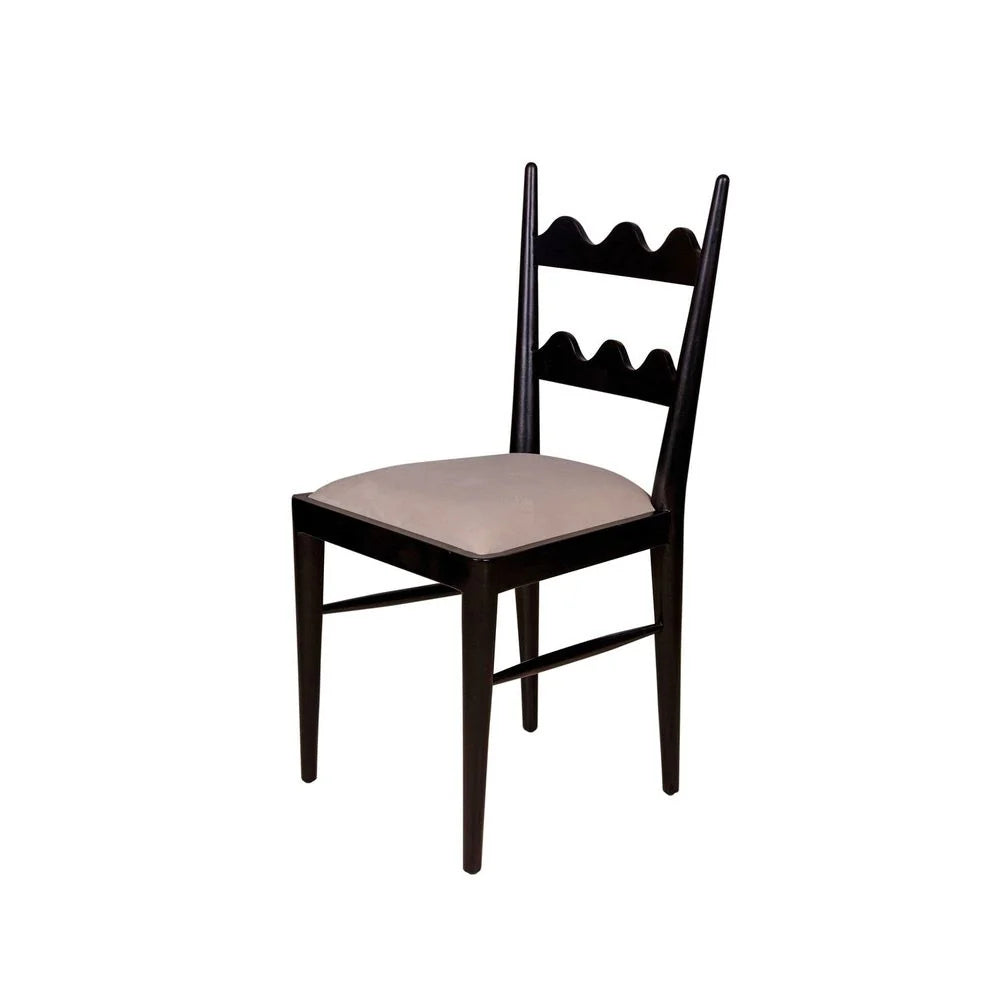 Black Acacia and Fabric Dining Chair – FL1056BLK