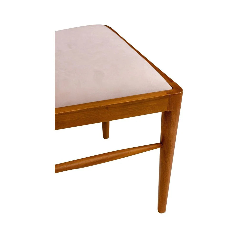 Natural Acacia and Fabric Dining Side Chair