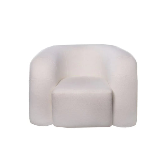 Ivory Fabric Lounge Chair