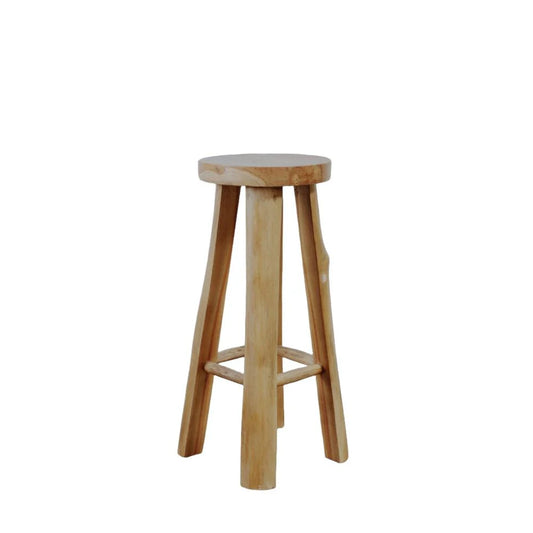 Natural Solid Teak Stool – FL1117