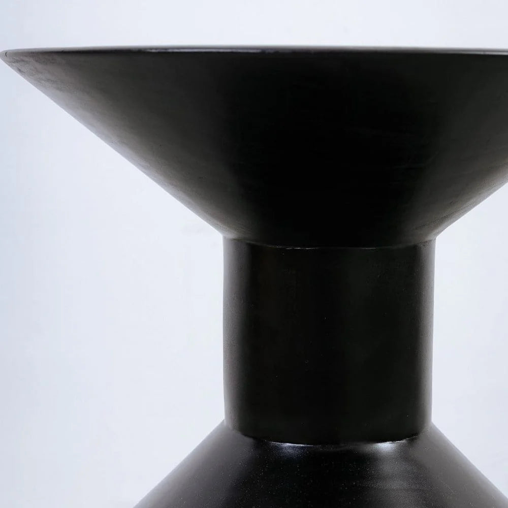 Black Mahogany Side Table, 15.75-Inch