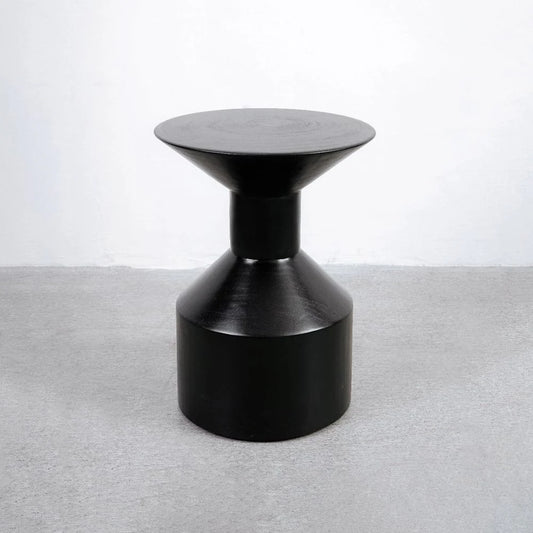 Black Mahogany Side Table, 15.75-Inch