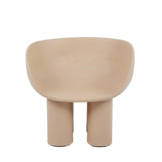 Ivory Solid Teak Lounge Chair