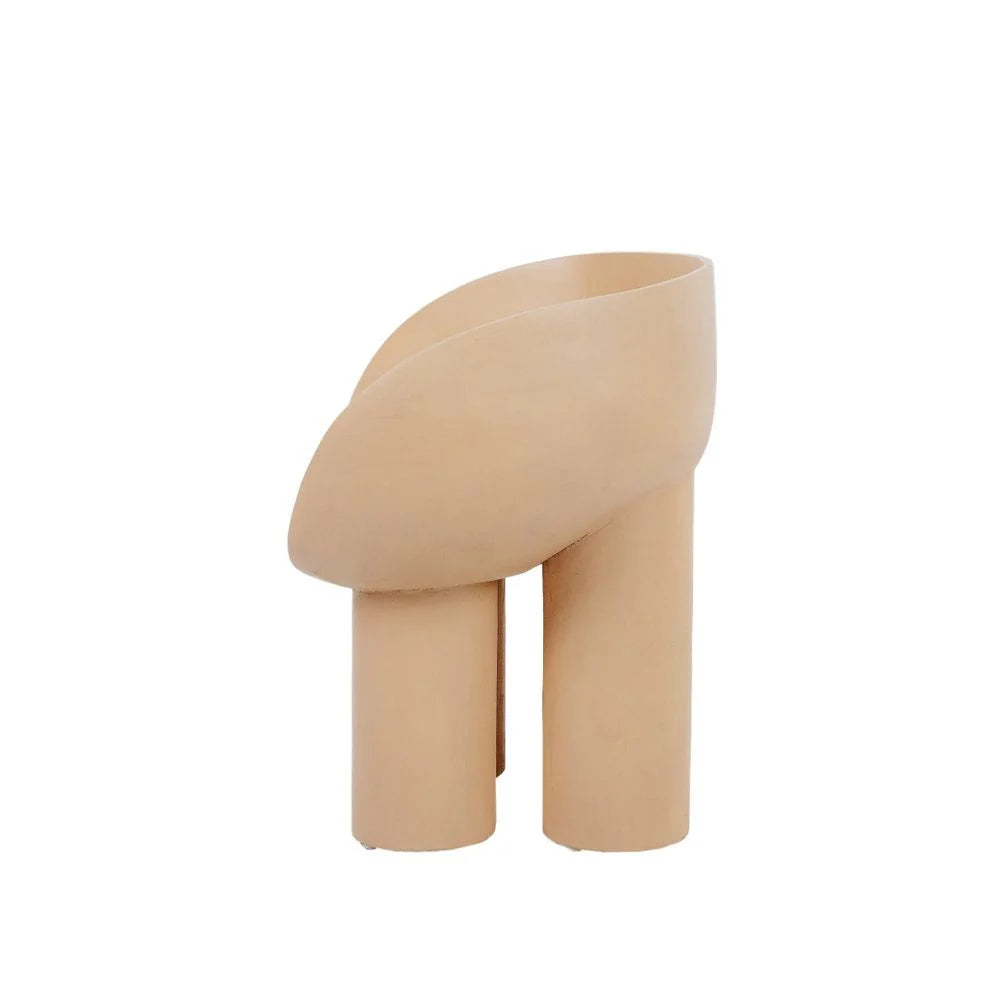 Ivory Solid Teak Lounge Chair