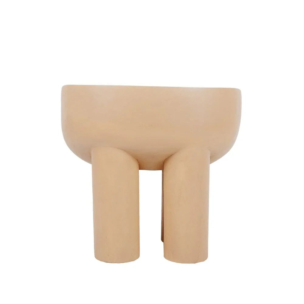 Ivory Solid Teak Lounge Chair