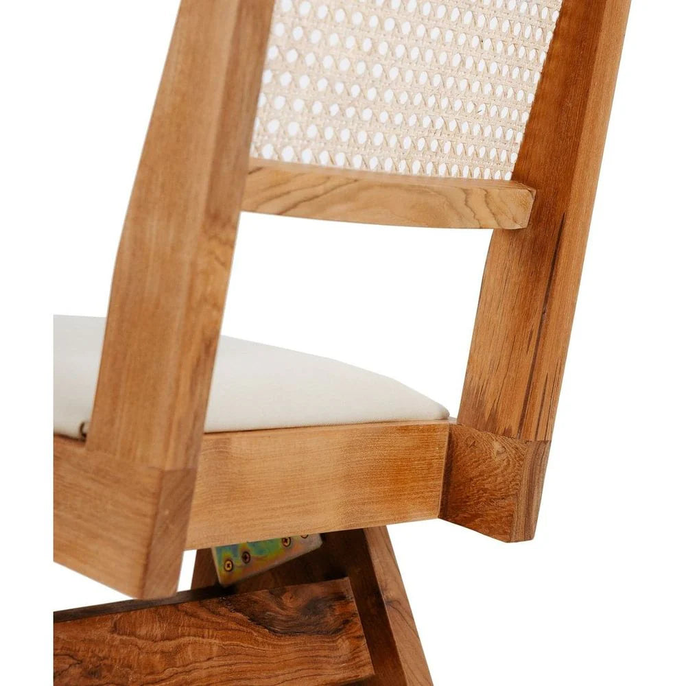 Natural Teak and Rattan Dining Chair – FL1338NTRL
