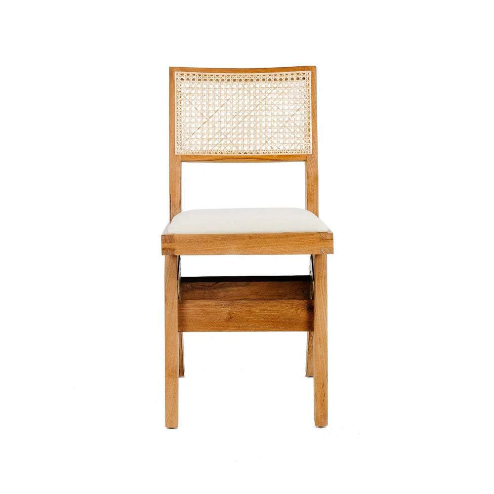 Natural Teak and Rattan Dining Chair – FL1338NTRL