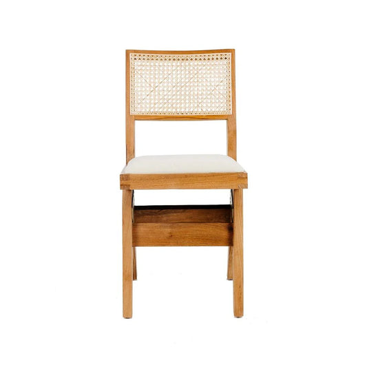 Natural Teak and Rattan Dining Chair – FL1338NTRL