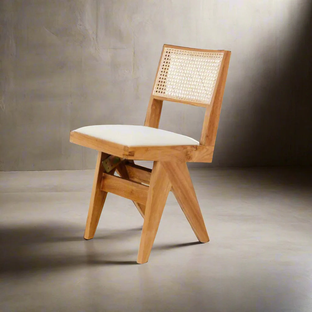 Natural Teak and Rattan Dining Chair – FL1338NTRL