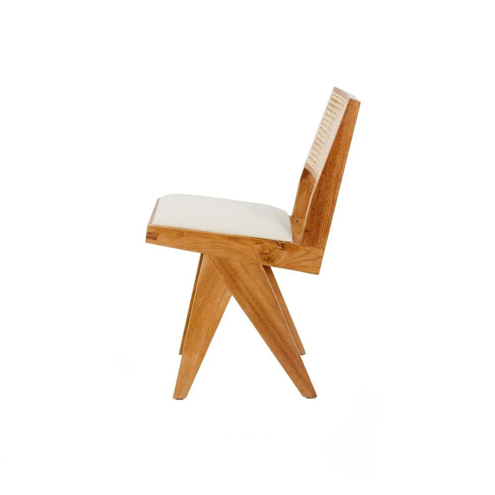 Natural Teak and Rattan Dining Chair – FL1338NTRL